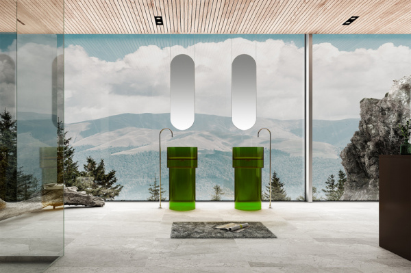 Раковина Abber Kristall 45 AT2701Emerald изумруд