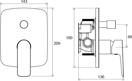 Смеситель для душа Ravak Classic CL 065.00 X070088