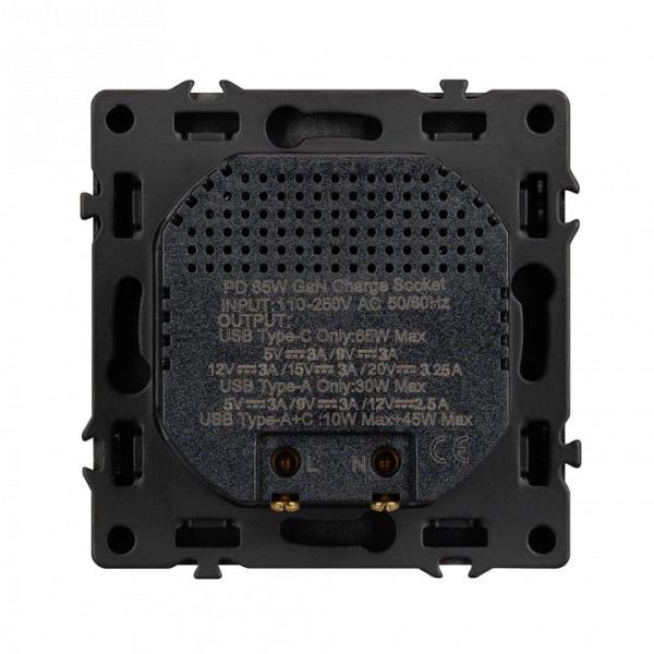 Розетка 2хUSB type A и C без рамки Arlight NOBE 054319(1)