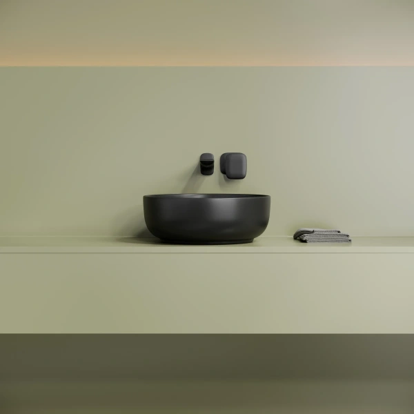 Раковина-чаша Ceramica Nova Taycan CN12003MB 37,5x37,5 см, накладная, черный матовый