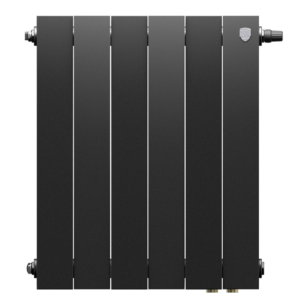 Радиатор биметаллический Royal Thermo PianoForte 500 Чёрный VR80 - 6 секц.