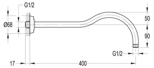 Кронштейн для душа Cezares CZR-F-TDA6-01