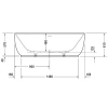 Акриловая ванна Duravit Luv 700434000000000 180x85 см, отдельностоящая, белый