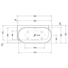 Акриловая ванна 185x95 см L Duravit Luv 700431000000000
