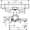 Смеситель для ванны hansgrohe Ecostat E 15774000 хром
