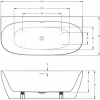 Акриловая ванна Riho Omega Wall B094001005 170x80 см, белый