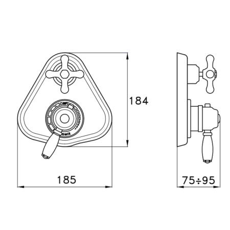 Смеситель для душа Stella Roma RM 06012 CR00