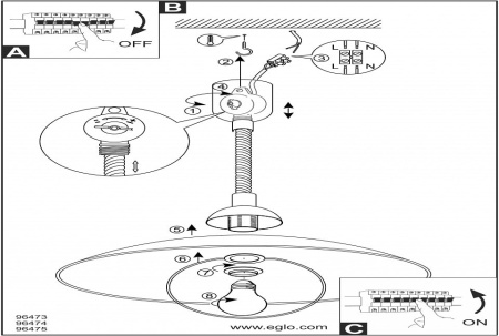 Подвесной светильник Eglo Alvez 96474