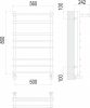 Полотенцесушитель водяной Terminus Ватра П8 500х800 4670078529503 с полкой