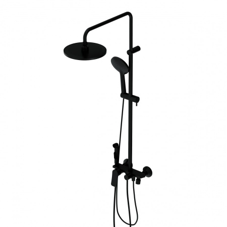 Душевая система Damixa Jupiter 977770300 со смесителем-полкой черный
