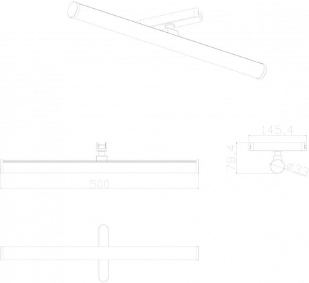 Накладной светильник Denkirs AIR RAY DK5325-BK