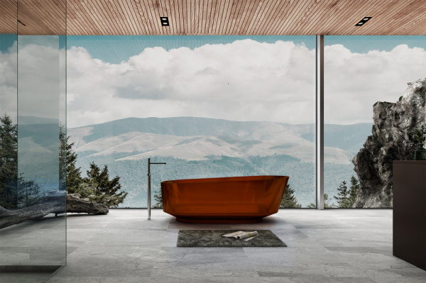 Прозрачная ванна Abber Kristall 170x80 AT9706Opal опал