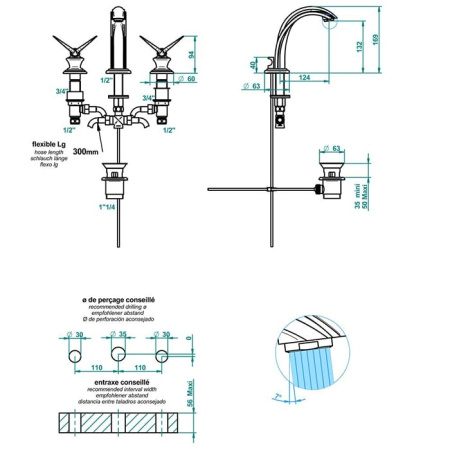 Смеситель для раковины THG Papillon A2J.A02.151