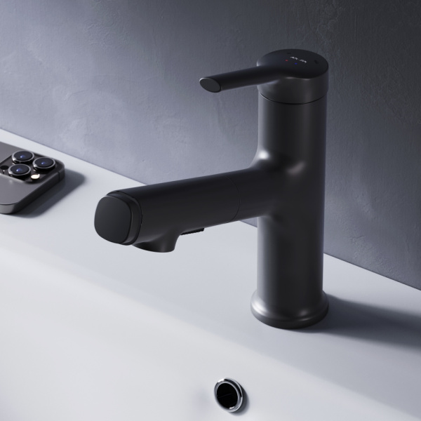 Смеситель для раковины AM.PM X-Joy F85A02122 черный матовый