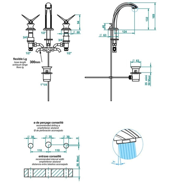 Смеситель для раковины THG Papillon A2J.A02.151
