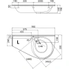 Раковина 95x45 см Ravak Avocado Comfort L XJ9L1100000