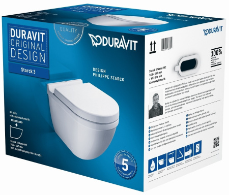 Подвесной унитаз Duravit Starck 3 42250900A1 (2225090000+0063890000)