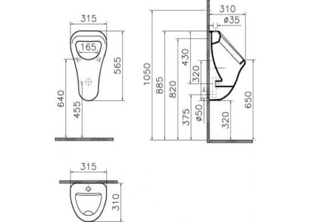 Писсуар Vitra Arkitekt 6202B003-0198