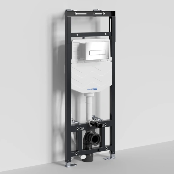 Инсталляция для унитаза WasserKRAFT Alme 15 15TLT.010.ME.CH03 с кнопкой смыва, хром