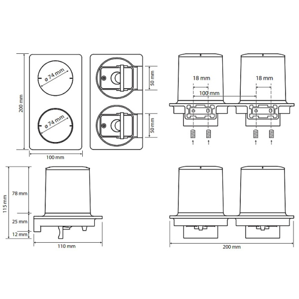 Дозатор жидкого мыла Bemeta Organic 157109271 настенный двойной