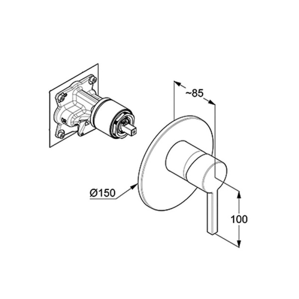Смеситель для душа Kludi Nova Fonte Puristic 207550515