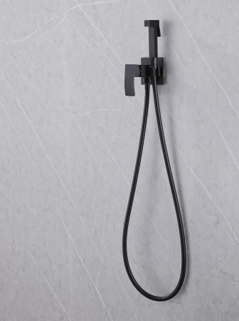 Гигиенический душ Abber Wasserfall AF8625B со смесителем черный матовый