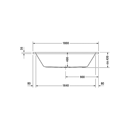 Ванна Duravit D-Code 180x80 700101000000000