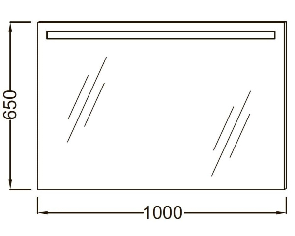 Зеркало Jacob Delafon Parallel 100 EB1416RU-NF с подсветкой