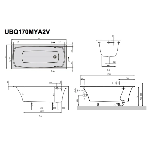 Квариловая ванна 170x75 см альпийский белый Villeroy & Boch My Art UBQ170MYA2V-01