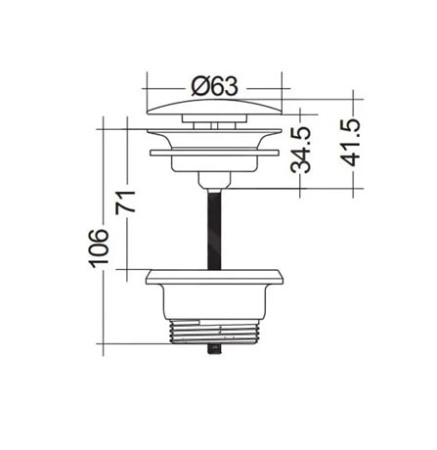 Донный клапан Kludi Rotexa 1047105-00