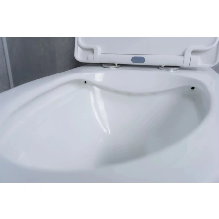Унитаз подвесной GID Tr2193 безободковый, с сиденьем микролифт, белый
