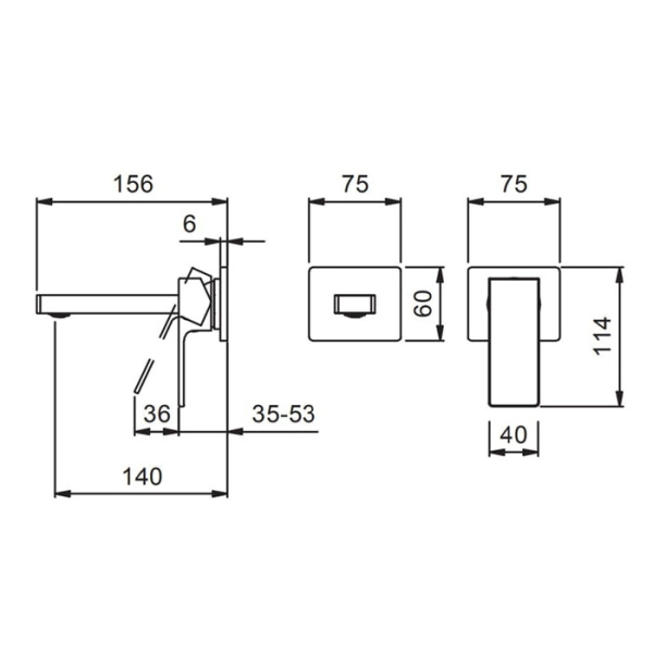Смеситель для раковины Fantini Mint 34 02 F809B