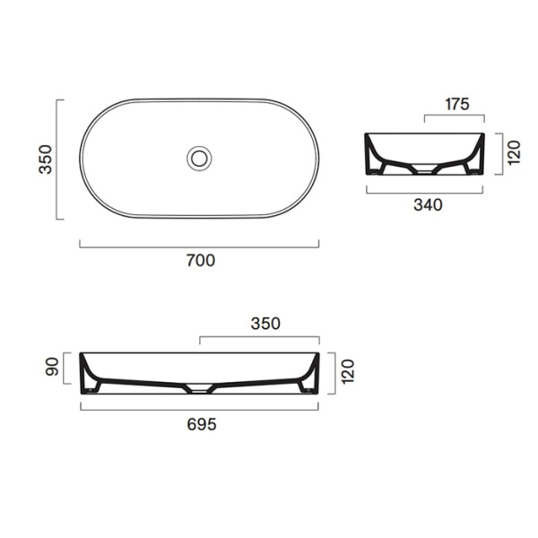 Раковина Catalano Zero 70 0122700001