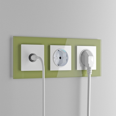 Розетка с заземлением без рамки Werkel белый W1171301