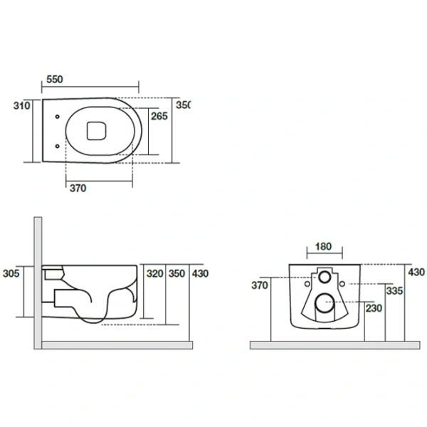 Унитаз подвесной Kerasan Nolita 531559 безободковый, торнадо, серый матовый
