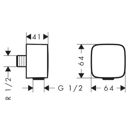 Шланговое подсоединение hansgrohe Fixfit 26457990 полированное золото