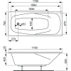Акриловая ванна 170x75 см Vagnerplast Aronia VPBA170ARN2X-04