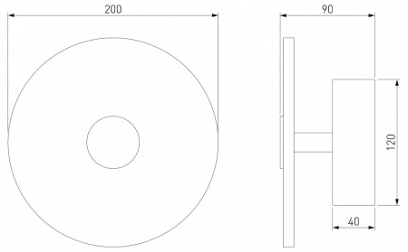 Накладной светильник Eurosvet Thasos 40340 LED черный