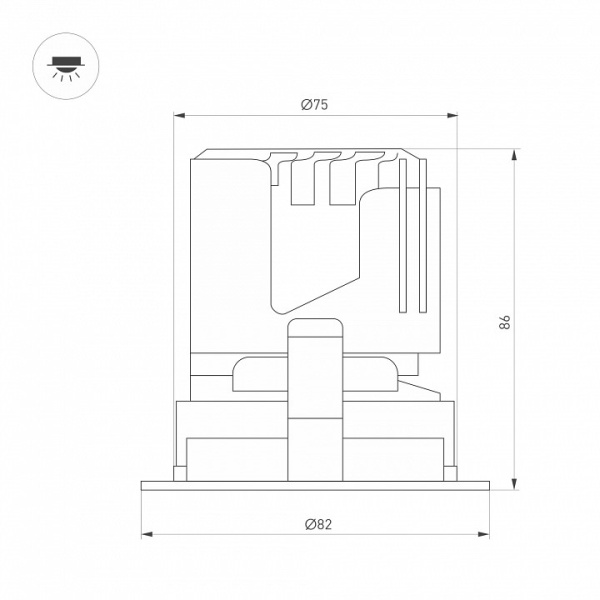Встраиваемый светильник Arlight ARADO 059107