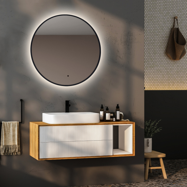 Зеркало с подсветкой Abber Mond AG6204SCB-0.77 черный