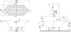 Квариловая ванна Villeroy&Boch Squaro 190x80 UBQ190SQR6V-01