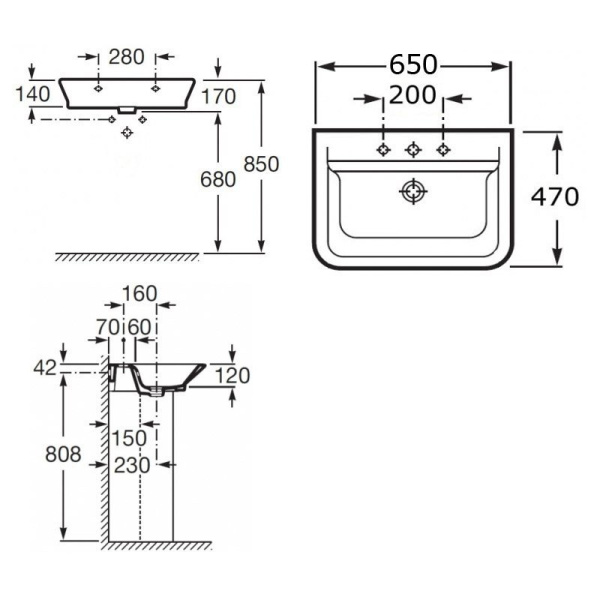 Раковина Roca Gap 65 327473000