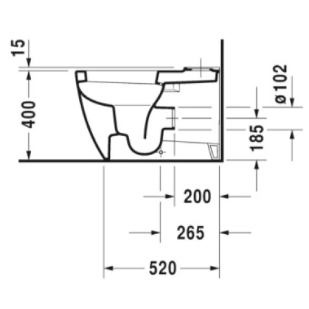 Чаша для унитаза-компакта Duravit ME by Starck 2170090000