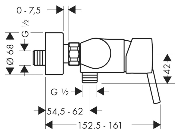 Смеситель для душа hansgrohe Talis S 32620000