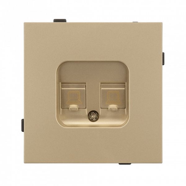 Розетка двойная Ethernet RJ-45 и со шторками, без рамки Arlight SCT-TENDO 054596