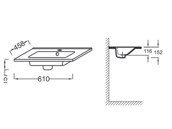 Раковина Jacob Delafon Ola 61 EXSA112-00