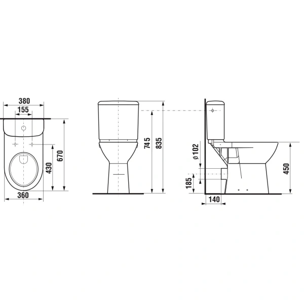 Чаша напольного унитаза Jika Olymp 8236180000001