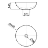 Раковина 40x40 см Noken Slender Acero Concrete N359323144
