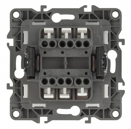 Переключатель двухклавишный без рамки Эра Эра 12 12-1104-02