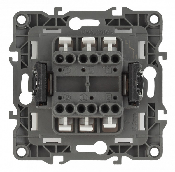 Переключатель двухклавишный без рамки Эра Эра 12 12-1104-01